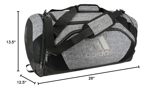 Bolso Deportivo adidas Team Issue 2 Mediano, Color Gris Onix