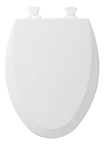 Asiento De Inodoro, 1 Paquete Alargado, Blanco - 1