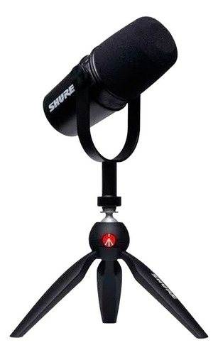Microfono Shure Dinamico Mv7-k-bndl Podcast Con Tripie