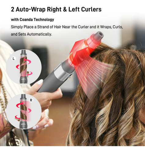 Escova Secadora Rotativa Hair Styler Mescomb 5 Em 1 Cinza