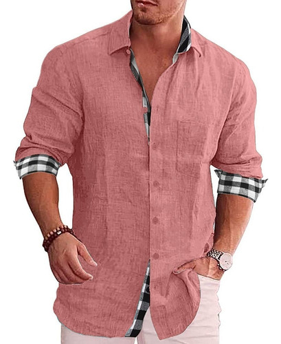 Blusa A Cuadros Para Hombre, Camisa De Manga Larga, Sobrecam