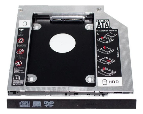 Caddy 9,5mm Hdd Ssd Adaptador Disco Secundario Cd