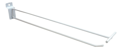 Kit 10 Gancheira Gancho 30cm Branca E 10 Display Gondola Cor Branco