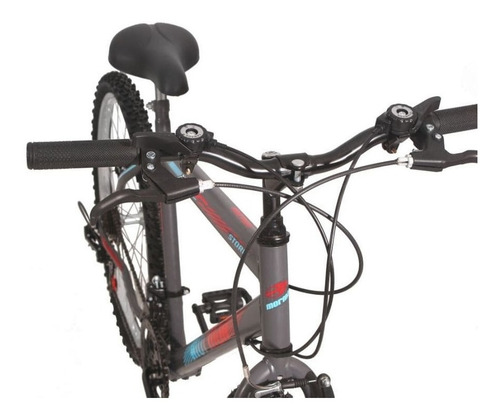 Bike Aro 26 Mormaii Storm 18v Q20, color grafito, azul/rojo, cuadro gris, tamaño 20