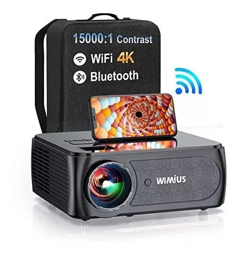 Proyector Bluetooth WiFi 5G, WiMiUS K7 6D, corrección automática Keystone  Corrección Full HD 4K, proyector de 500 lúmenes ANSI Native 1080P para  exteriores, zoom, pantalla de 500 pulgadas 4D, proyector de cine