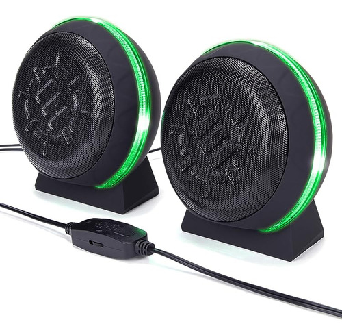 Sl2 Altavoces Para Computadora Juegos Para Con Luz Led Verde