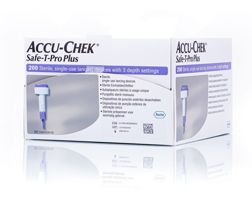 Lancetas Retráctiles Accu Check Safe T Pro Plus X 200