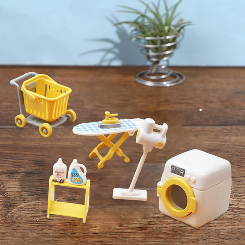 Nuevo Juego De Lavandería Dollhouse, Decoración De Casa De
