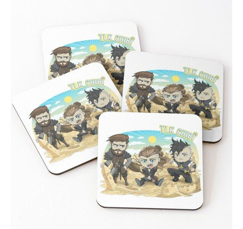 Set Posavasos El Último Reino Chibi Finan - Uhtred - Sihtric