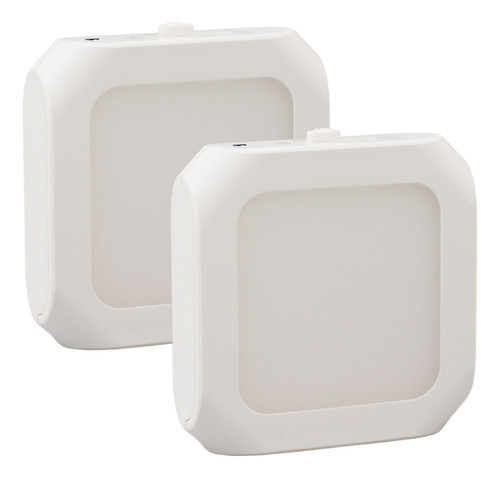 Sensor Led Nocturno Enchufable, 2 Unidades, Regulable Automá