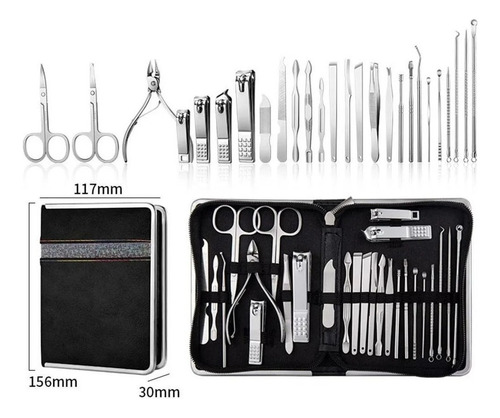 Set Profesional De Manicura Y Pedicura De Acero Inoxidable