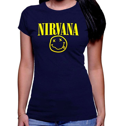 Camiseta Premium Dtg Rock Estampada Impresa Nirvana