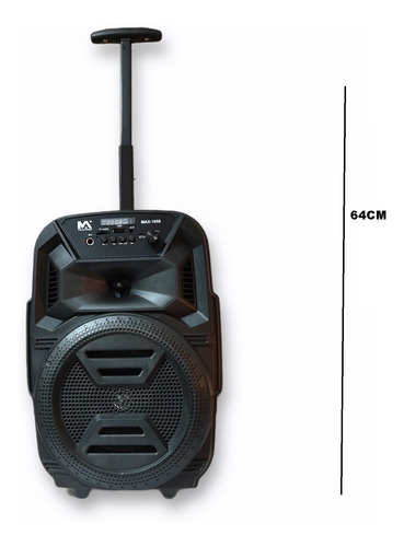 Imagem 3 de 5 de Caixa De Som Bluetooth Portatil Microfone Karaoke Max1958