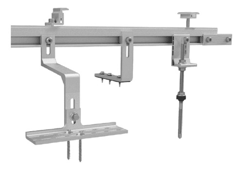 Kit Suporte 2p Para 6 Placas Solar - Estrutura Cerâmica
