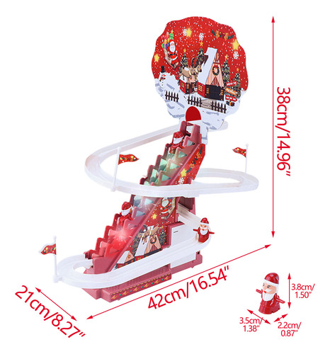 Papá Noel Para Subir Escaleras Automáticamente, Tobogán, Edu
