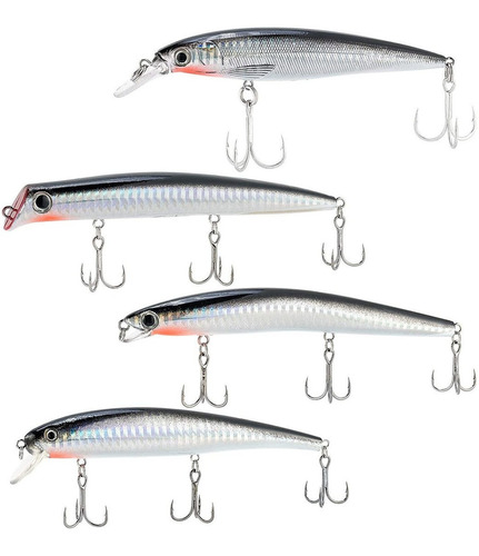 Señuelos Rigidos Para Pesca De Corvina O Salmon - Pack De 4.