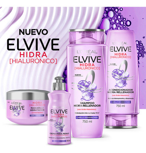 Baño De Crema Elvive L'oréal Hidratación Hialurónico 300 G