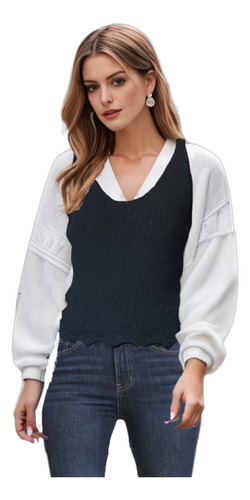 Chaleco Pullover Tejido  De Mujer. Talla M