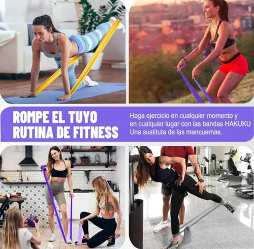 Bandas Elásticas De Resistencia Para Ejercicio Fitness Y Yoga, Set De 5 Piezas, Ideal Para Entrenamiento De Estiramiento, Fortalecimiento Y Flexibilidad, Incluye Cintas De Yoga Y Cuerdas De Tracción