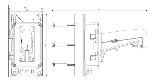 Soporte Vertical Con Caja De Conexión Y Base Ds-1602zj-box-p