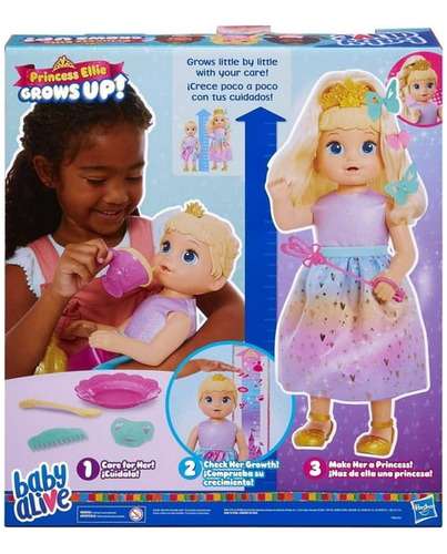 Baby Alive Grows Up Crece De Verdad Princesa Ellie + Bonus