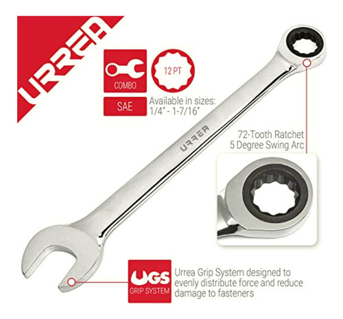 Urrea Herramientas 1234cm Llave Combinada Con Matraca