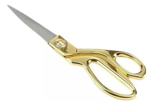 1 Tesoura Alfaiate Profissional Tecido Aço Inox Grande Cor Dourado