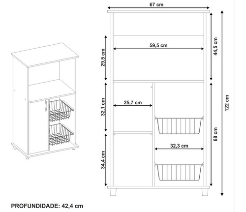 Balcão De Cozinha Nt 3075 Branco - Notável