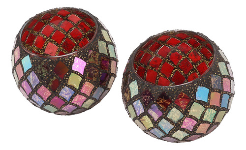 Soporte De Té De Vidrio Perfumado Con Forma De Mosaico, Colo