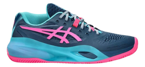 Zapatillas Asics Gel Resolution X Padel Azul Mako Rosa