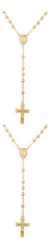 Collar Con Colgante En Forma Crucifijo Cadena Plata 2.