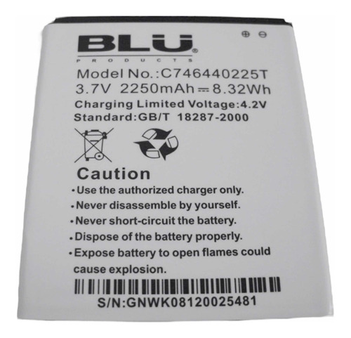 Baterias Pilas Telefono Blu Studio 5.5 C746440225t Nuevas