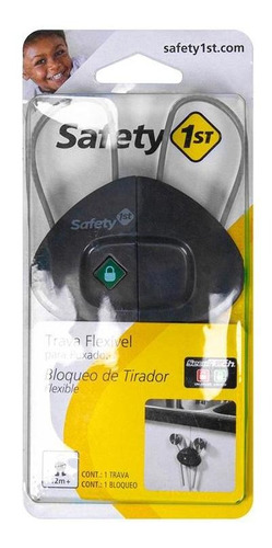 Trava Flexível Para Puxador Safety 1st Black - Imp01505.