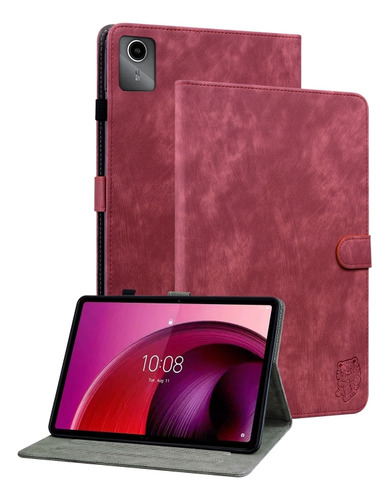 Funda De Tablet De Piel Roja Para Lenovo Tab M11/xiaoxin Pad