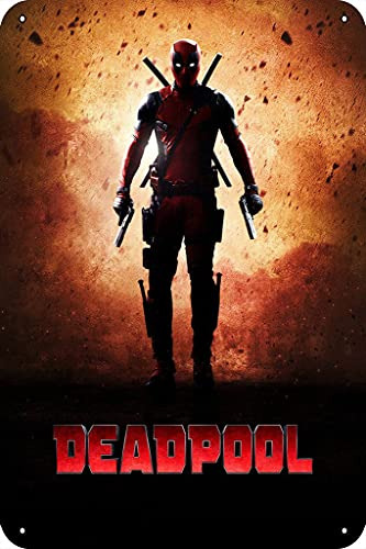 Deadpool 2016 Movie Poster Metal Tin Sign 8x12 Inch Movies &
