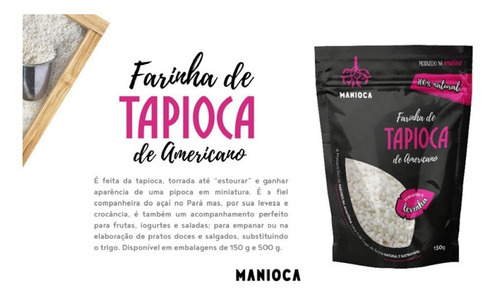 Farinha De Tapioca Flocada 100% Natural 150g Manioca 2 Unds