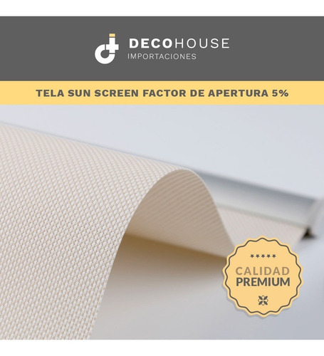 Cortina Roller Sun Screen 5% Medida Estandar 1,40x2,20 Mts
