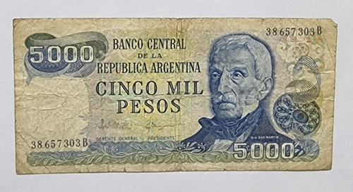 Billete De 5000 Pesos República Argentina