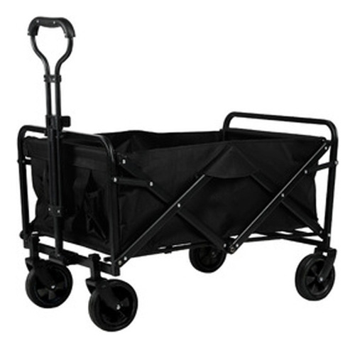 Carrito Plegable Vagón Multiusos Con Manija Portátil 100kg