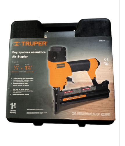 Engrapadora Neumática Truper Air Stapler Eneu 1/4. Oferta 