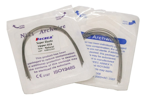 Arcos De Ortodoncia Niti Thermo Dochem Cuadrados X 10un