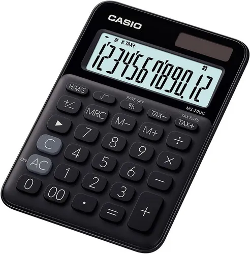 Calculadora De Escritorio Casio My Style Ms-20uc 12 Dígitos Color Negro