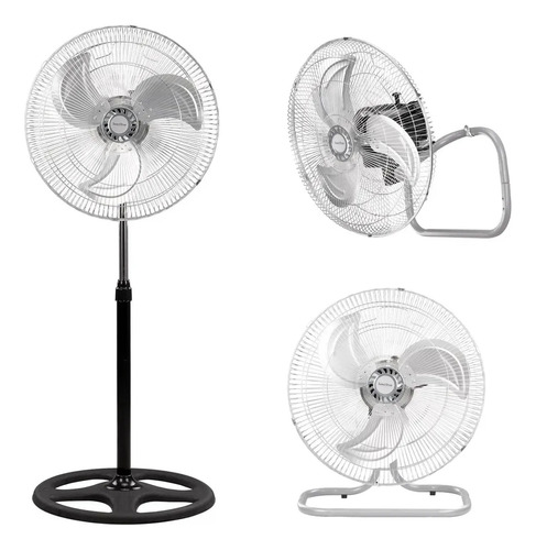 2 Pack Ventilador 3 En 1 Fresco Y Versatil 18 Pulgadas 30.48 Cm 50 Hz Negro Plata Aluminio 3