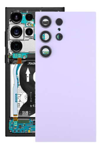 1 Tapa De Batería Oem Con Lente For Samsung Galaxy S24 Ultra