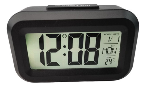 Reloj despertador de escritorio digital con calendario de temperatura