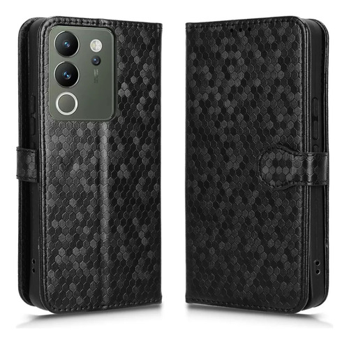 Funda Cartera Con Lunares Para Vivo V30 Lite 5g 