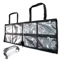 Comprar Promoção Kit Pasta Bolsa Pasta Porta Esmaltes Maquiagem Manicure Maquiador Até 120 Frascos + Necessaire Transparente