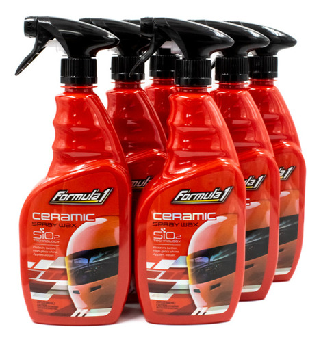 6 Pz Ceramic Spray Wax Formula 1 Si02 Technology 680 Ml