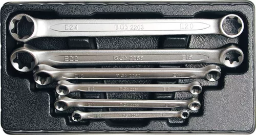 Juego de llaves torx (T-Star) planas de 6 piezas  E6xE8 - E20xE24 - BGS  technic de México S.A. de C.V.
