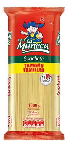 Pasta La Muñeca Spaghetti 1000g - g a $7